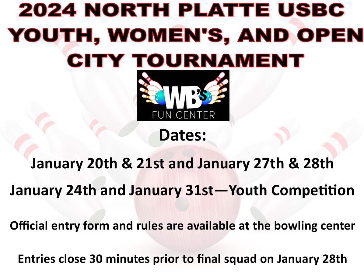 2024 North Platte USBC Youth, Women's, & Open City Tournament Play